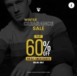 Equator men causal clothing brand Winter Clearance Sale