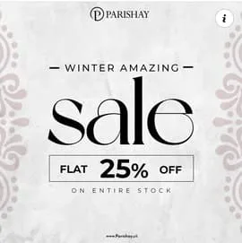 Parishay clothing brand Pakistan Winter Sale