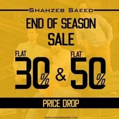 Shahzeb Saeed clothing brands of Pakistan End Of Season Sale