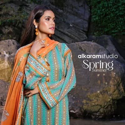 alkaram studio lawn and summer clothing collection 2023