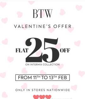 BTW clothing brand Valentines Day Sale