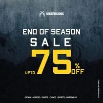 Under Guns causal clothing brand Season End Sale