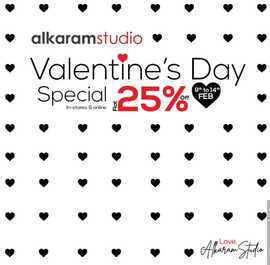 Alkaram Studio clothing store Valentines Day Sale