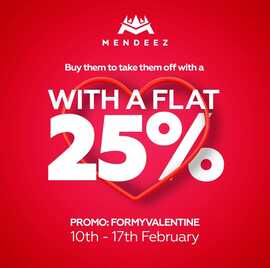 Mendeez men clothing brand Valentine Day Sale