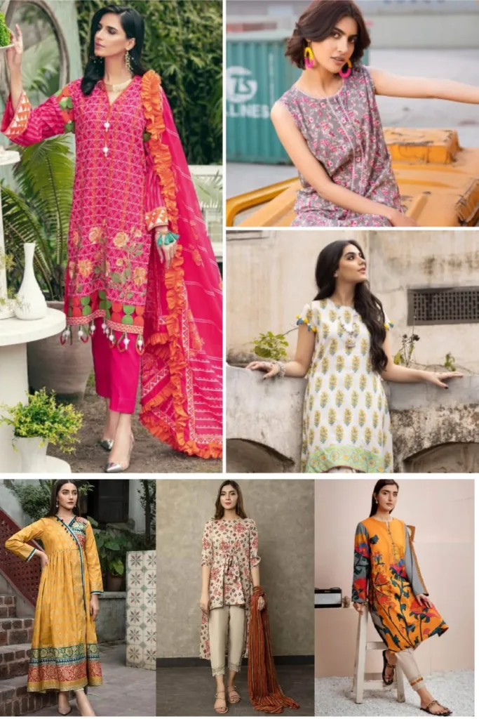 lawn and summer collection on brands in Pakistan