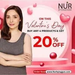 Nur by Juggun Kazim Natural skincare brand Valentine Sale