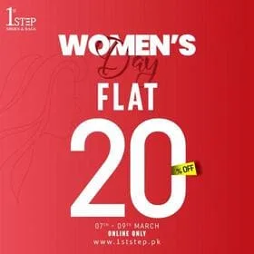 1st STEP footwear and handbag store Women Day Sale