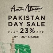 Amir Adnan fashion designer for men wear offers Pakistan Day Sale