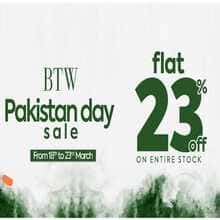 BTW-By The Way clothing brand offers Pakistan Day Sale