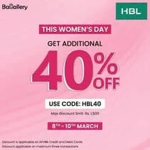 Bagallery multi brand store makeup and clothing store offer Women Day Special Sale