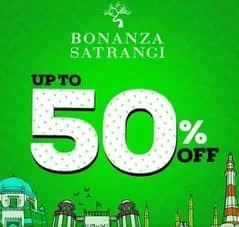 Bonanza Satrangi clothing brand offers Pakistan Day Sale