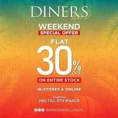 Diners clothing brand Weekend offer