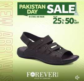 Forever Shoes footwear and accessories brand offers Pakistan Day Sale