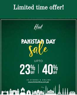 HINT women clothing brand offers Pakistan Day Sale