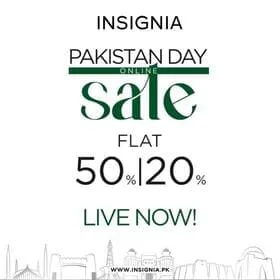 Insignia shoes and bags store offers Pakistan Day Sale