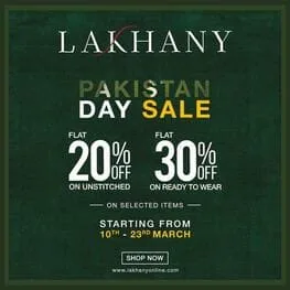 Lakhany clothing Pakistan Day Sale