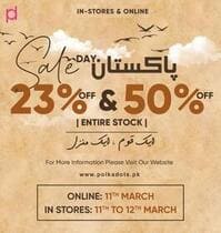 Polkadots women clothing brand offers Pakistan Day Sale