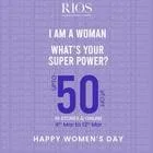 RIOS makeup and beauty store offers Women Day Sale