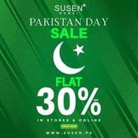 SUSEN DUBAI Bags and footwear store offers Pakistan Day Sale