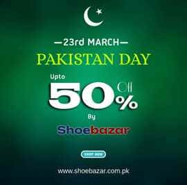 Shoe Bazar footwear store offer Pakistan Day Sale