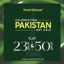 Sweet Sixteen clothe brand offers Pakistan Day