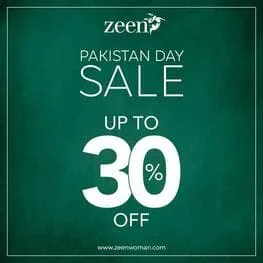 Zeen women clothing brand offers Pakistan Day Sale