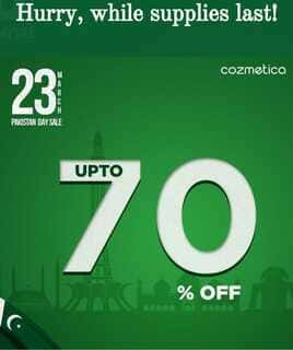 Cozmetica Beauty, cosmetic & personal care store Pakistan Day Sale