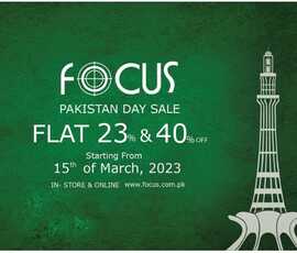 FOCUS men and kids Clothing store Pakistan Day Sale