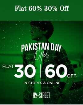 Hi Street fashion brand offers Pakistan Day Sale