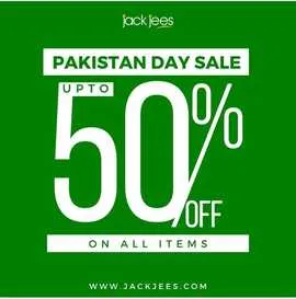 Jack Jees high quality exclusive fashion accessories Store Pakistan Day Sale