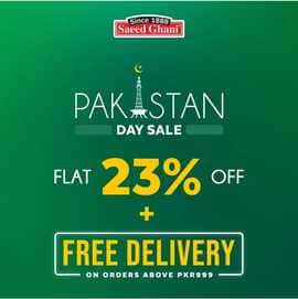 Saeed Ghani Herbal and health care store offers Pakistan Day Sale