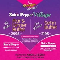 Salt 'n Pepper Restaurants Sehri and Iftari deals