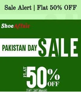 Shoe Affair footwear store offers Pakistan Day Sale