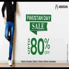 Under Guns clothing and fashion store offers Pakistan Day Sale