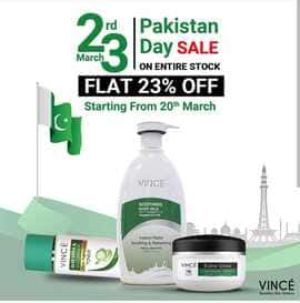 VINCE beauty brand Pakistan Day Sale