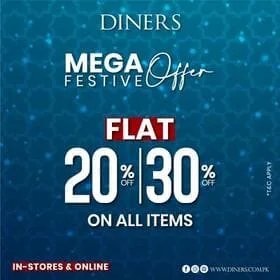 Diners clothing and fashion store Mega Festive Offer