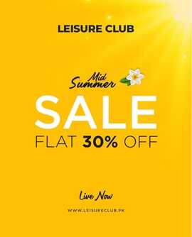 leisure club clothing summer sale