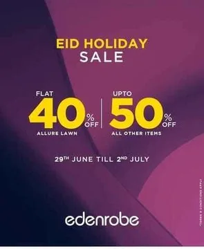 Edenrobe Eid Holiday Sale