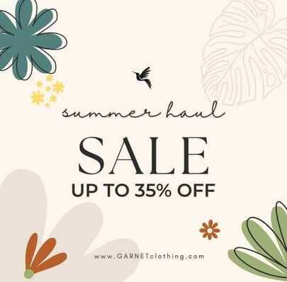 Garnet Clothing Summer Sale