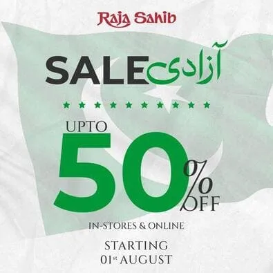 Raja sahib store azadi sale pakistan