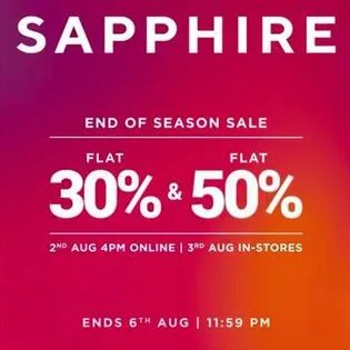 Sapphire clothing Summer Season Sale