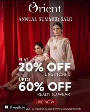 Orient clothing Annual Summer Sale