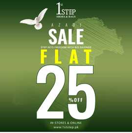 1st Step Shoes & Bags Pakistan Azadi Sale