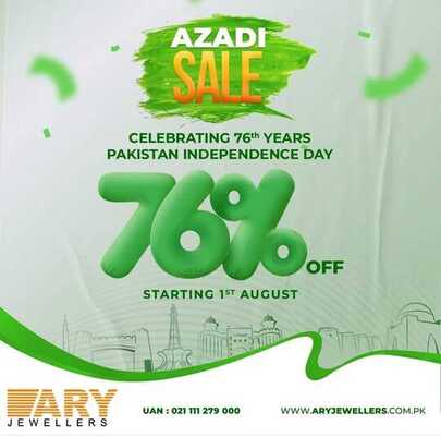 ARY Jewellers store Azadi Sale