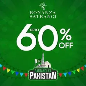 Bonanza Satrangi clothing store Azadi Sale