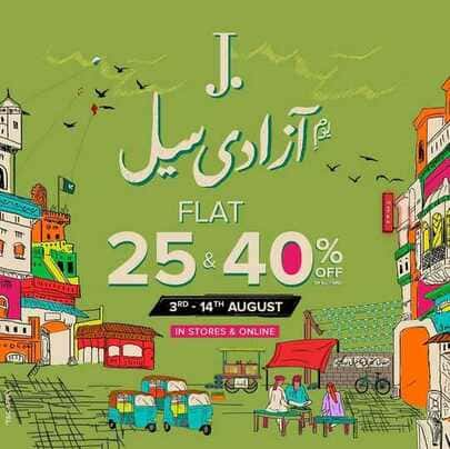 J. Junaid Jamshed clothing brand Azadi Sale