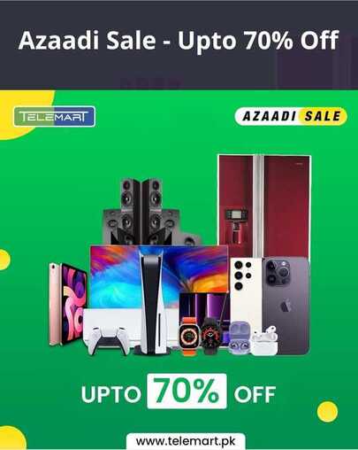 Telemart store for mobiles and gadgets Azaadi Sale