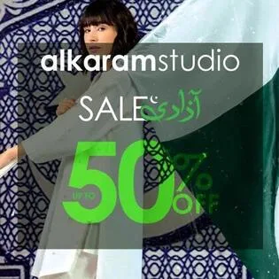 Alkaram Studio clothing and home store Azaadi Sale