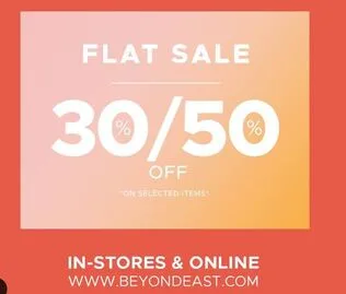 BEYOND EAST clothing store Summer Sale