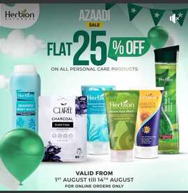 Herbion Naturals skin care products Azadi Sale